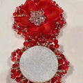 Glass crystal flatback flowers