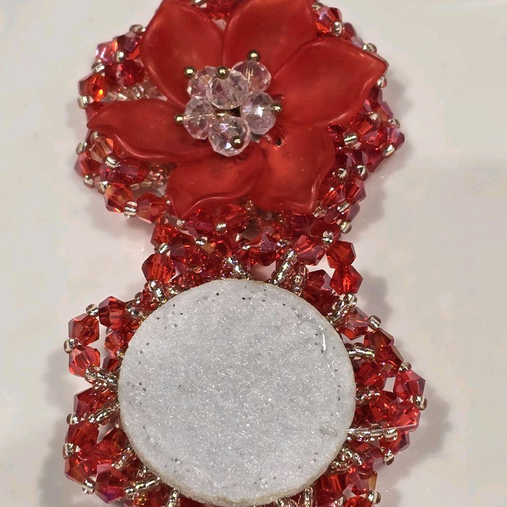 Glass crystal flatback flowers
