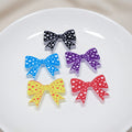 Acrylic bow beads - set of 5