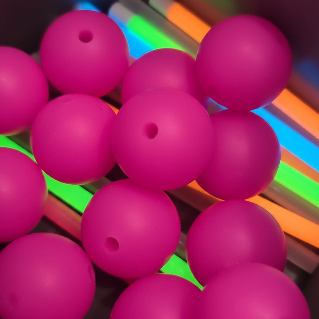 15mm luminous silicone beads 6 for £1.50 for jewellery making | Beadtacular