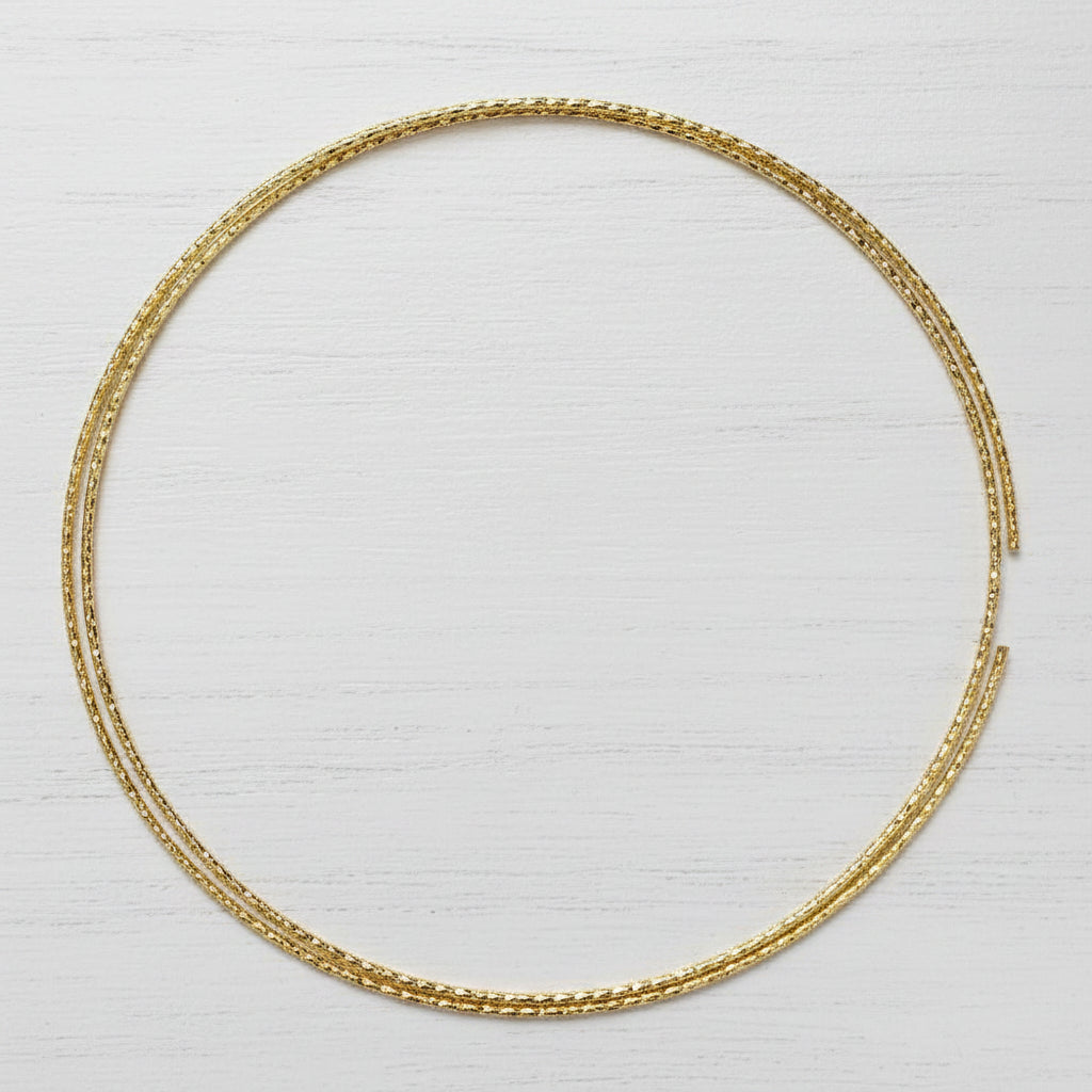 10cm Hammered effect hoops - set of 5