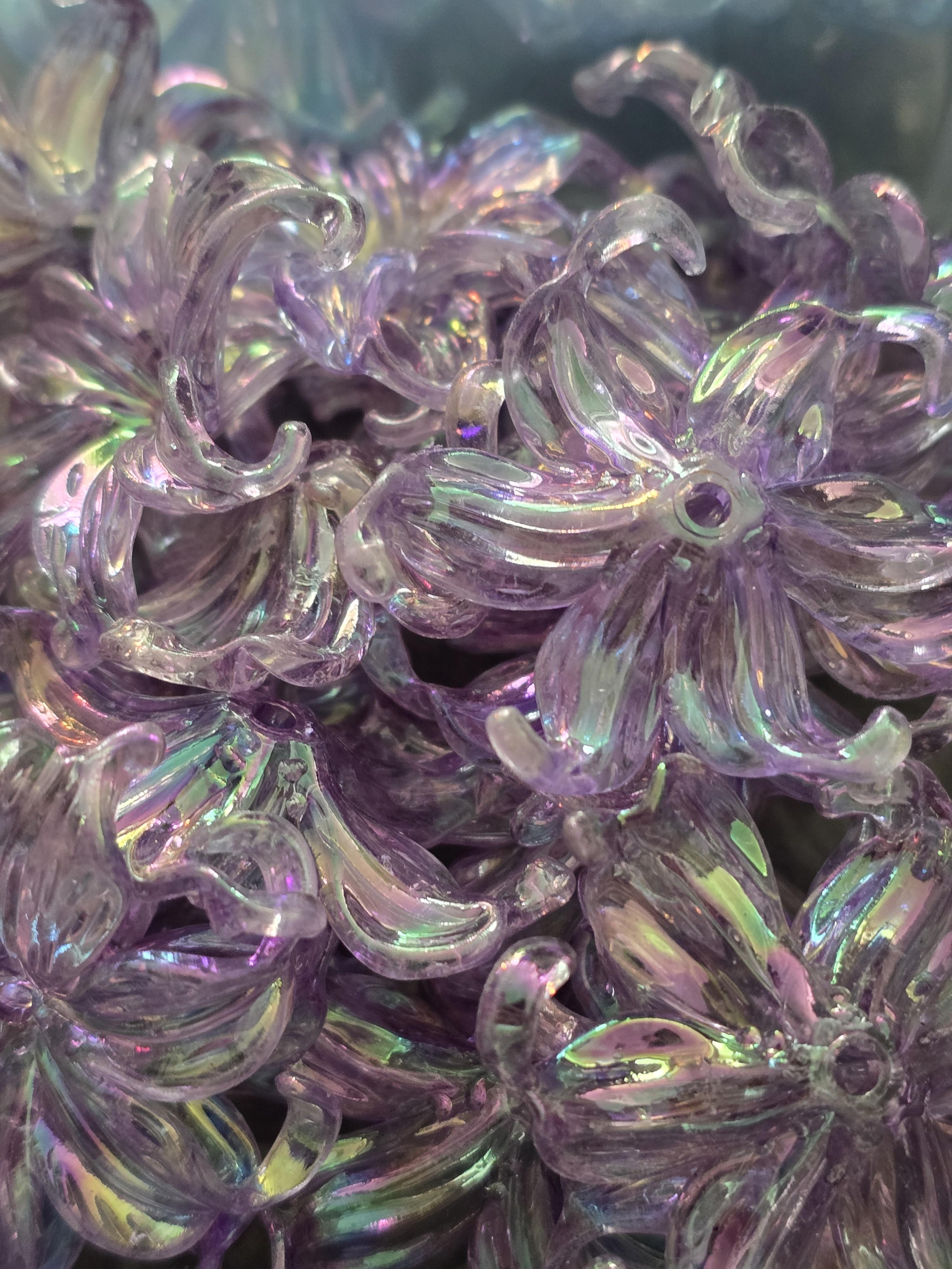 Acrylic flowers - 10 for £1.40