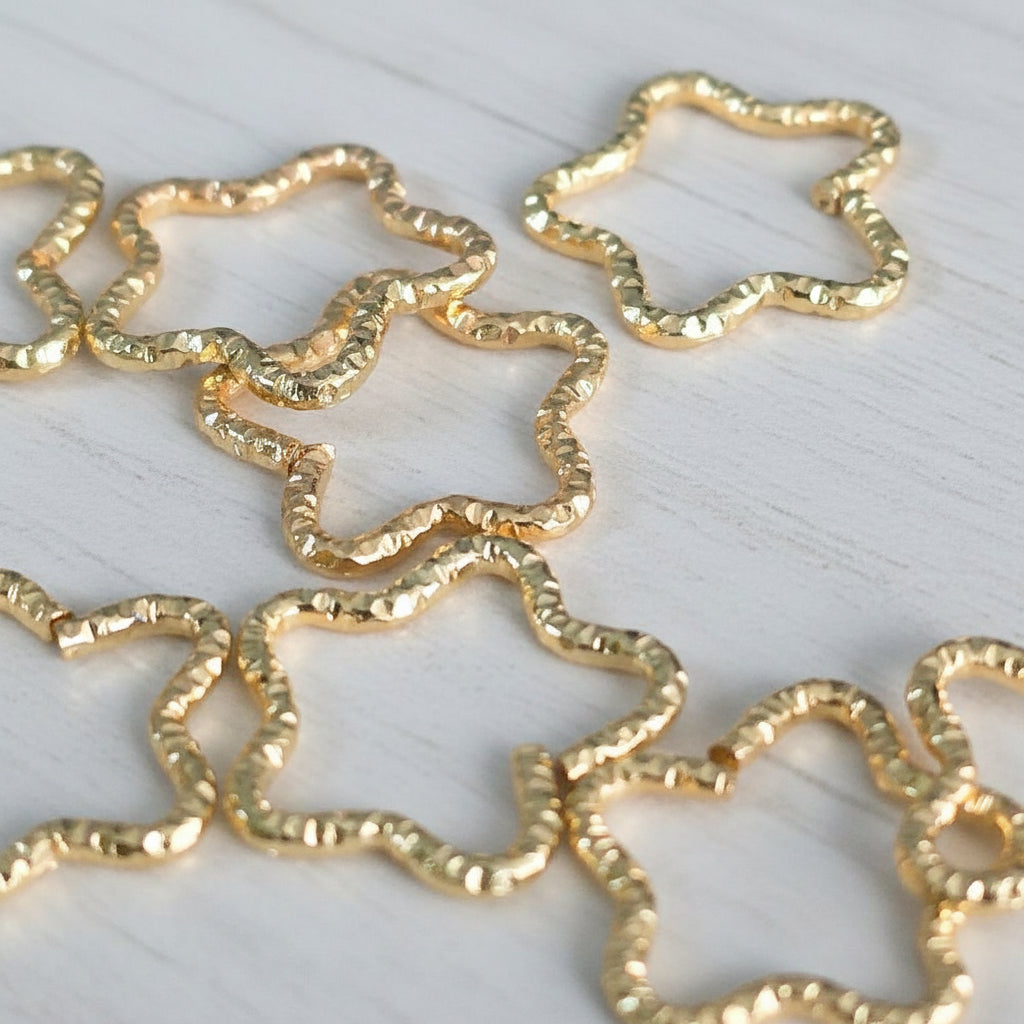 Star shaped jump rings - 20pcs