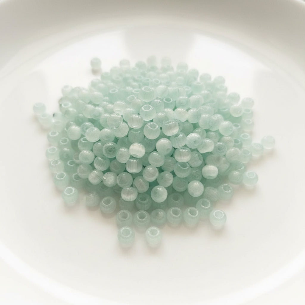 4mm mint glass beads