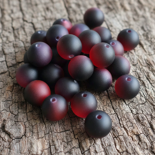16mm frosted two-tone beads close up detail for craft projects | Beadtacular