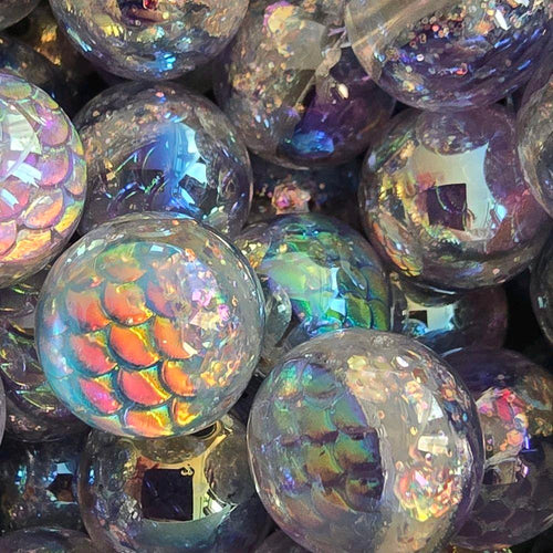 16mm mermaid beads assorted colours for DIY bracelets | Beadtacular