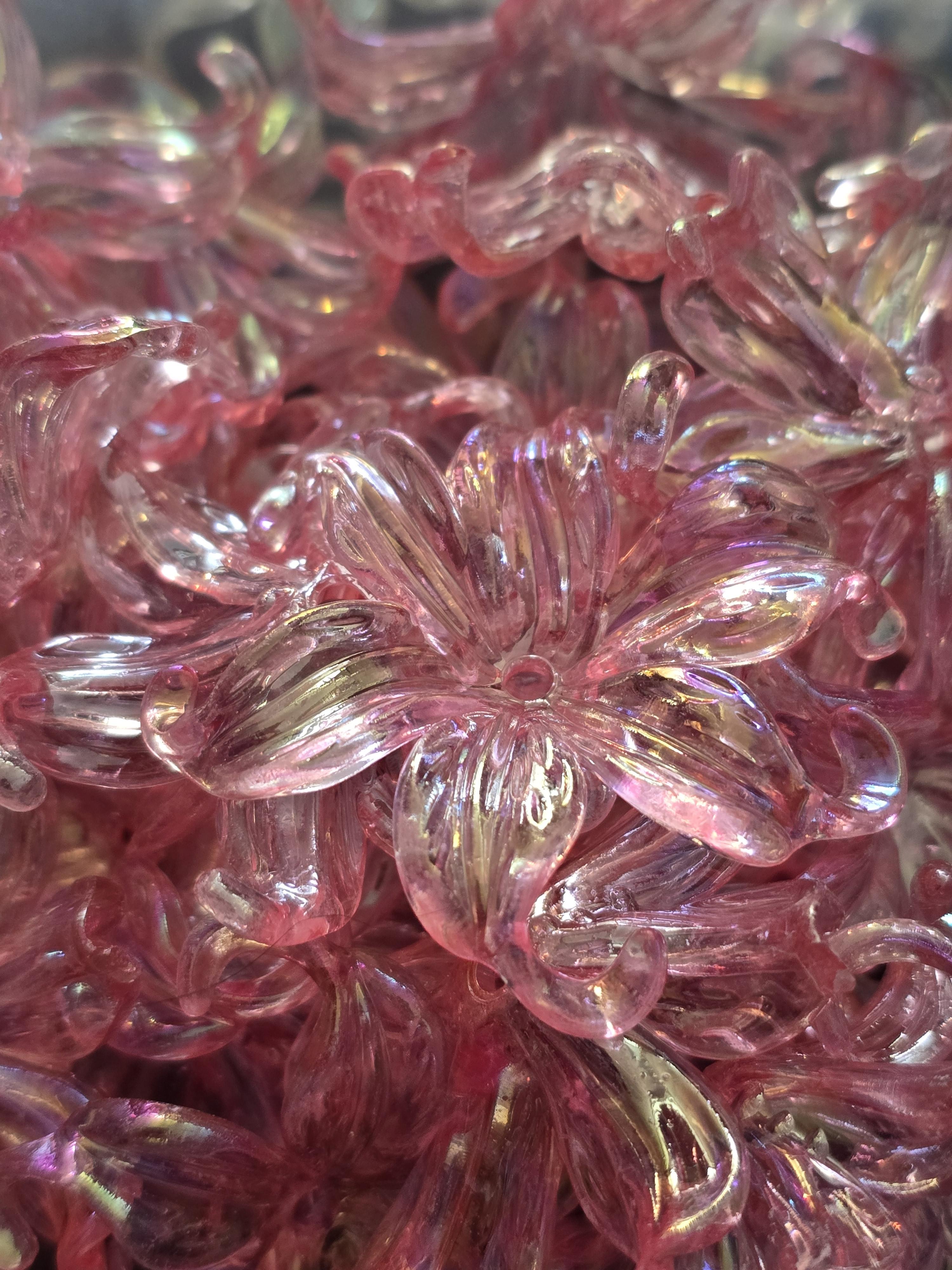 Acrylic flowers - 10 for £1.40