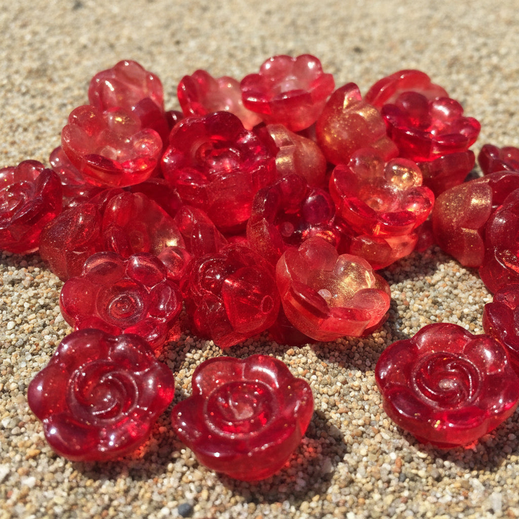 Glass bell flower beads assorted colours for DIY crafts | Beadtacular