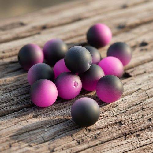 16mm frosted two-tone beads close up detail for craft projects | Beadtacular