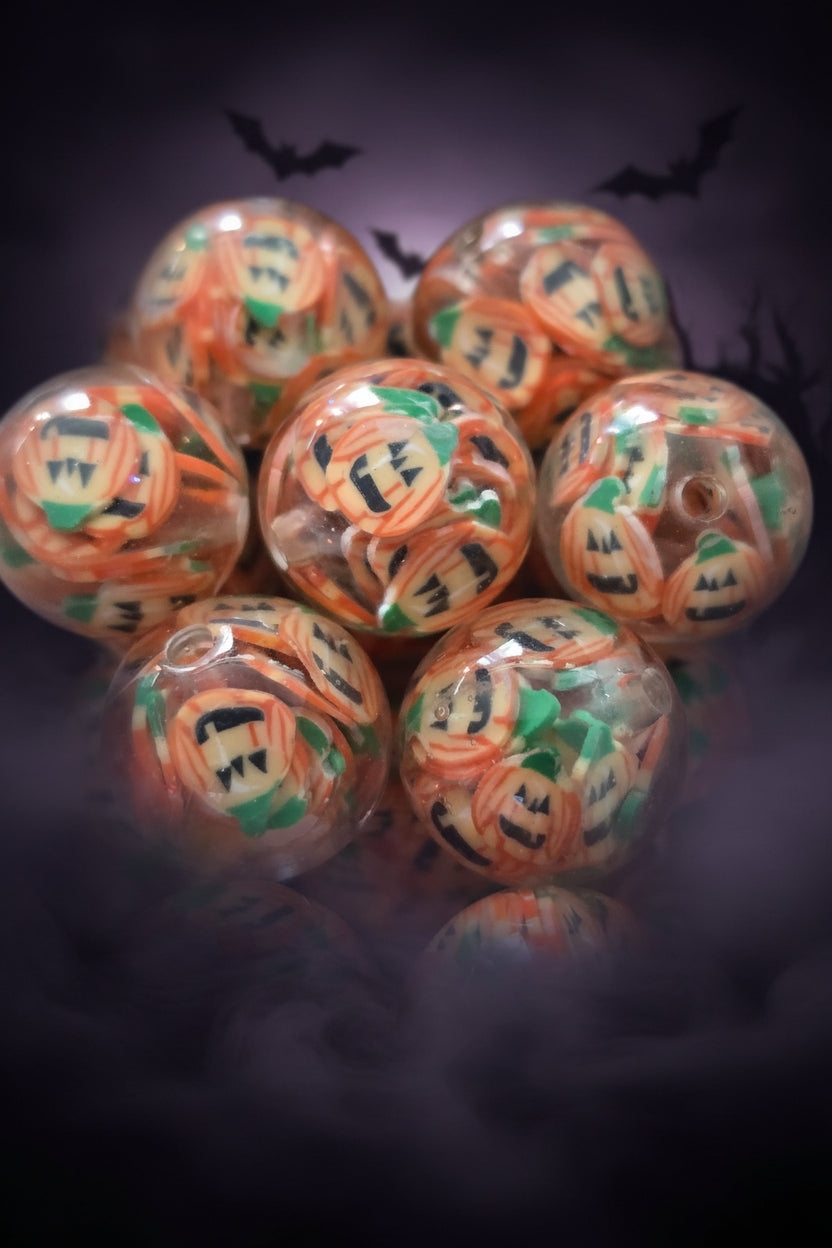 Halloween resin 16mm beads - set of 5