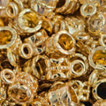 Fancy gold bail beads - 5 for £1
