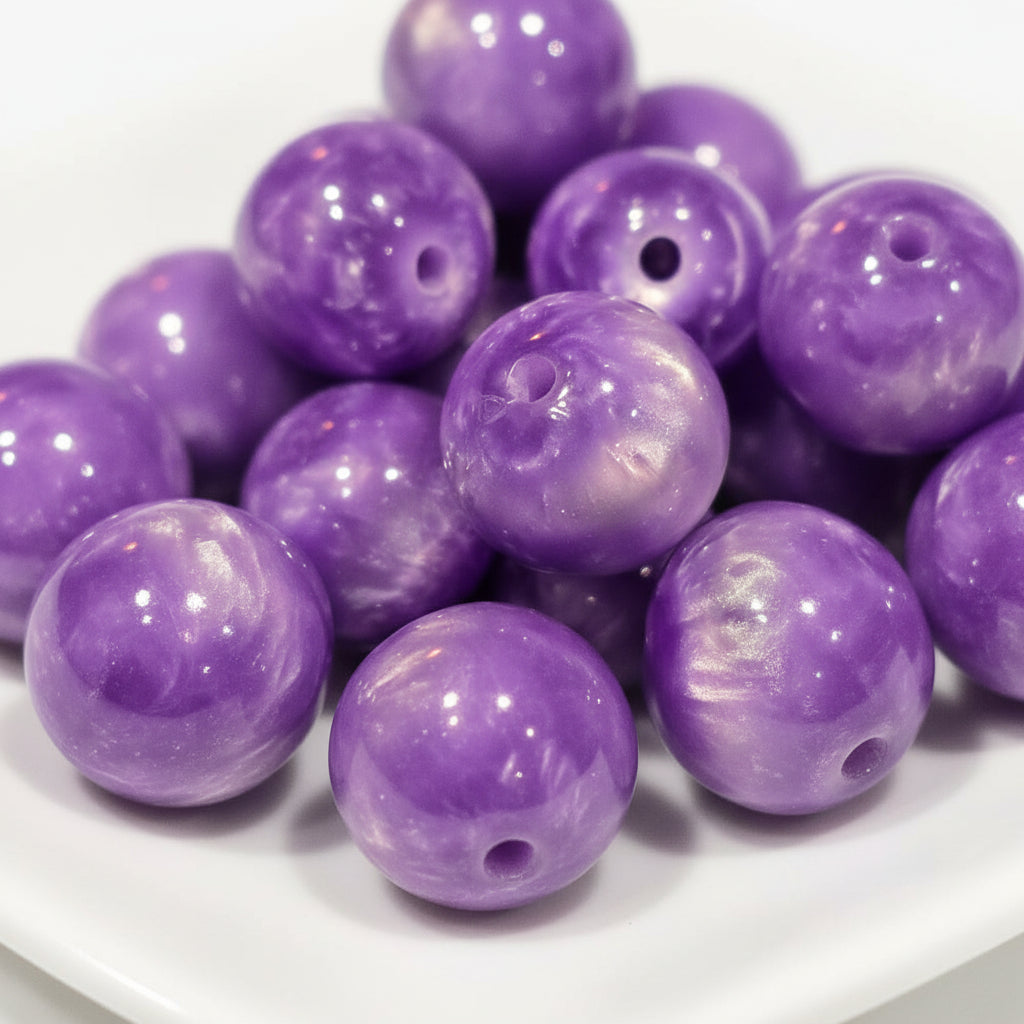 20mm marbled effect resin beads