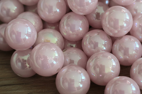 16mm resin beads pink purple and blue for jewellery making | Beadtacular