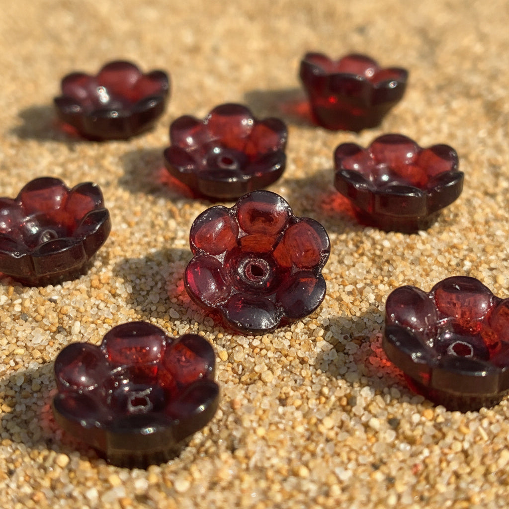 Glass bell flower beads assorted colours for DIY crafts | Beadtacular