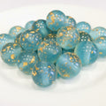Resin 16mm beads with gold flecks