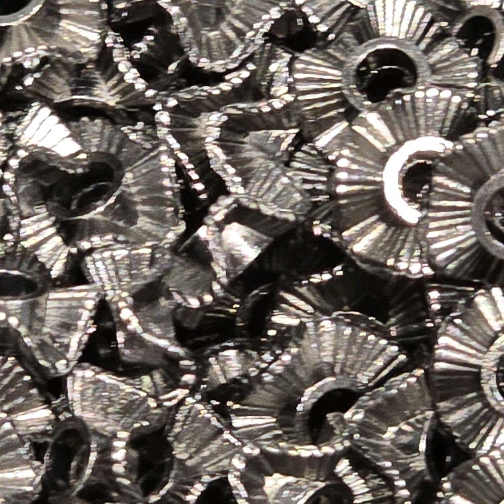 8mm Silver, Gold and gunmetal wavy spacers - set of 20