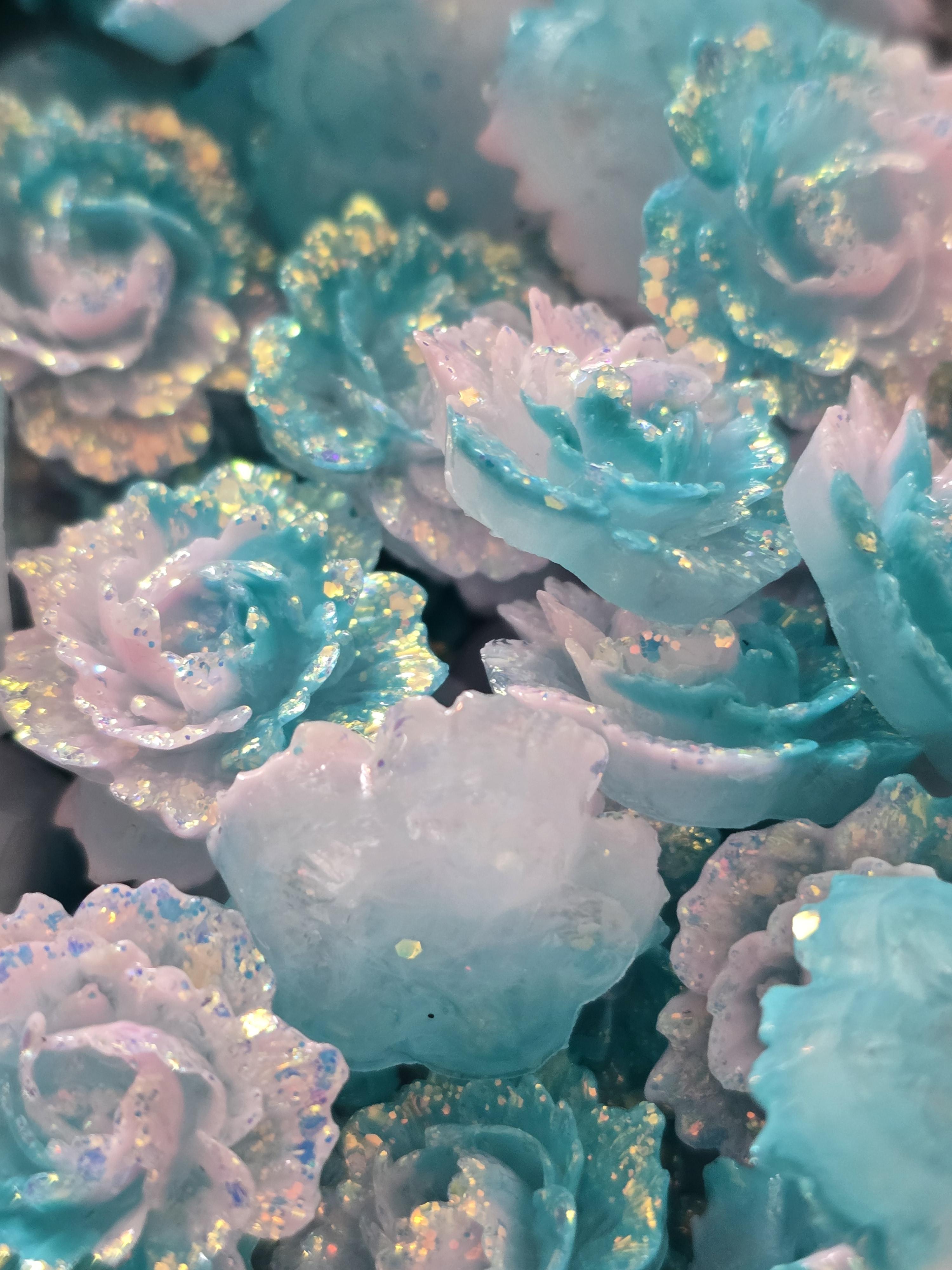 20mm soft flower beads for jewellery making 10 for £1 | Beadtacular