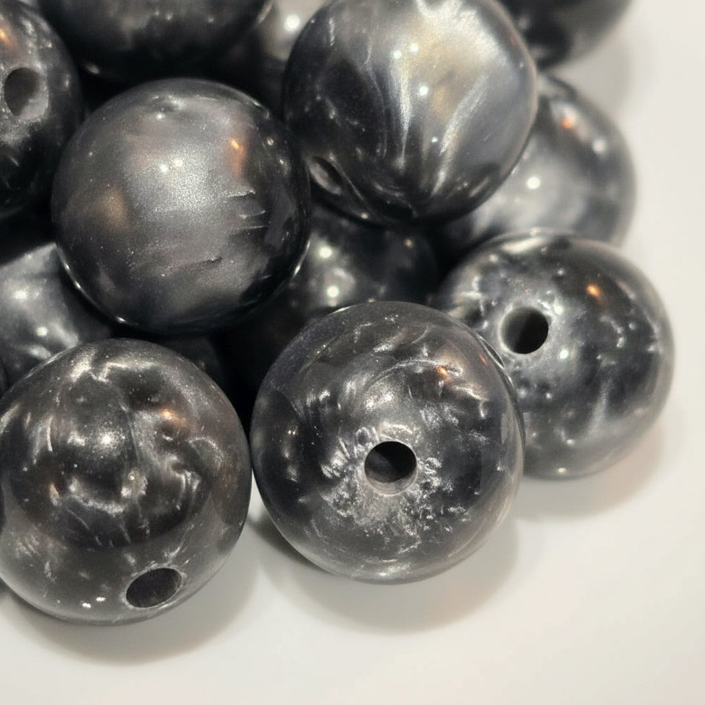 20mm marbled effect resin beads