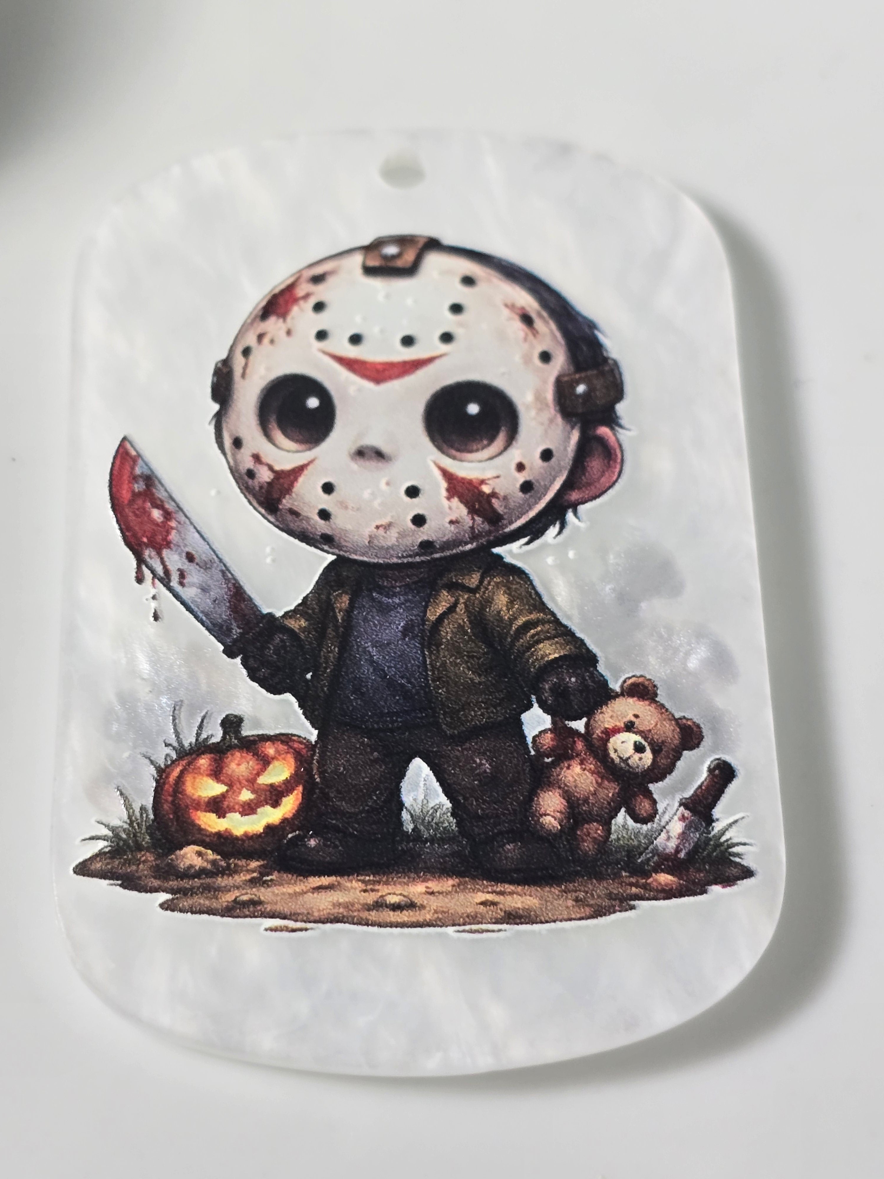 "Acrylic horror tag pendant DIY jewellery"